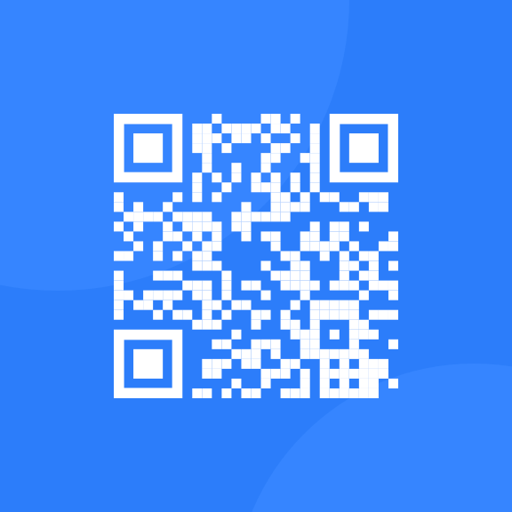 blue qr code image